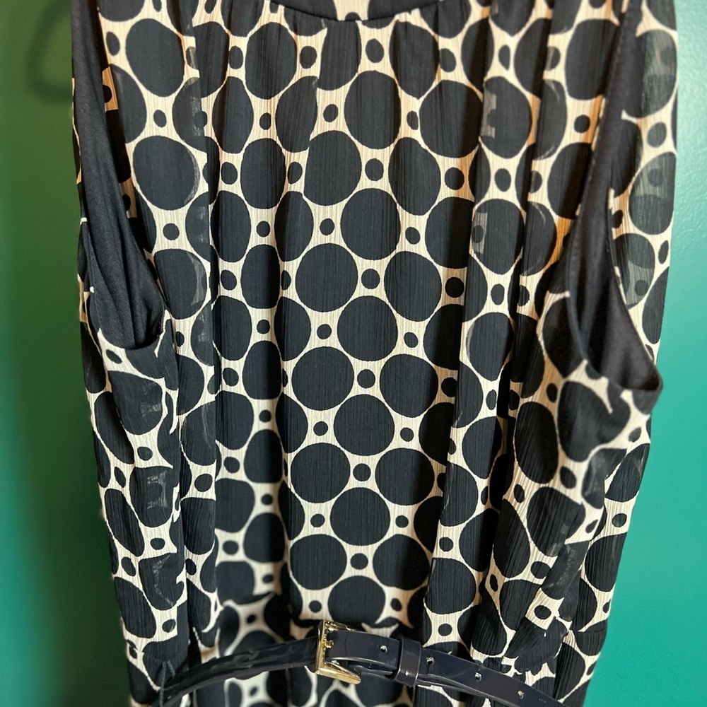 Tommy Hilfiger Navy Blue and White Polka Dot Dress - Picture 3 of 6
